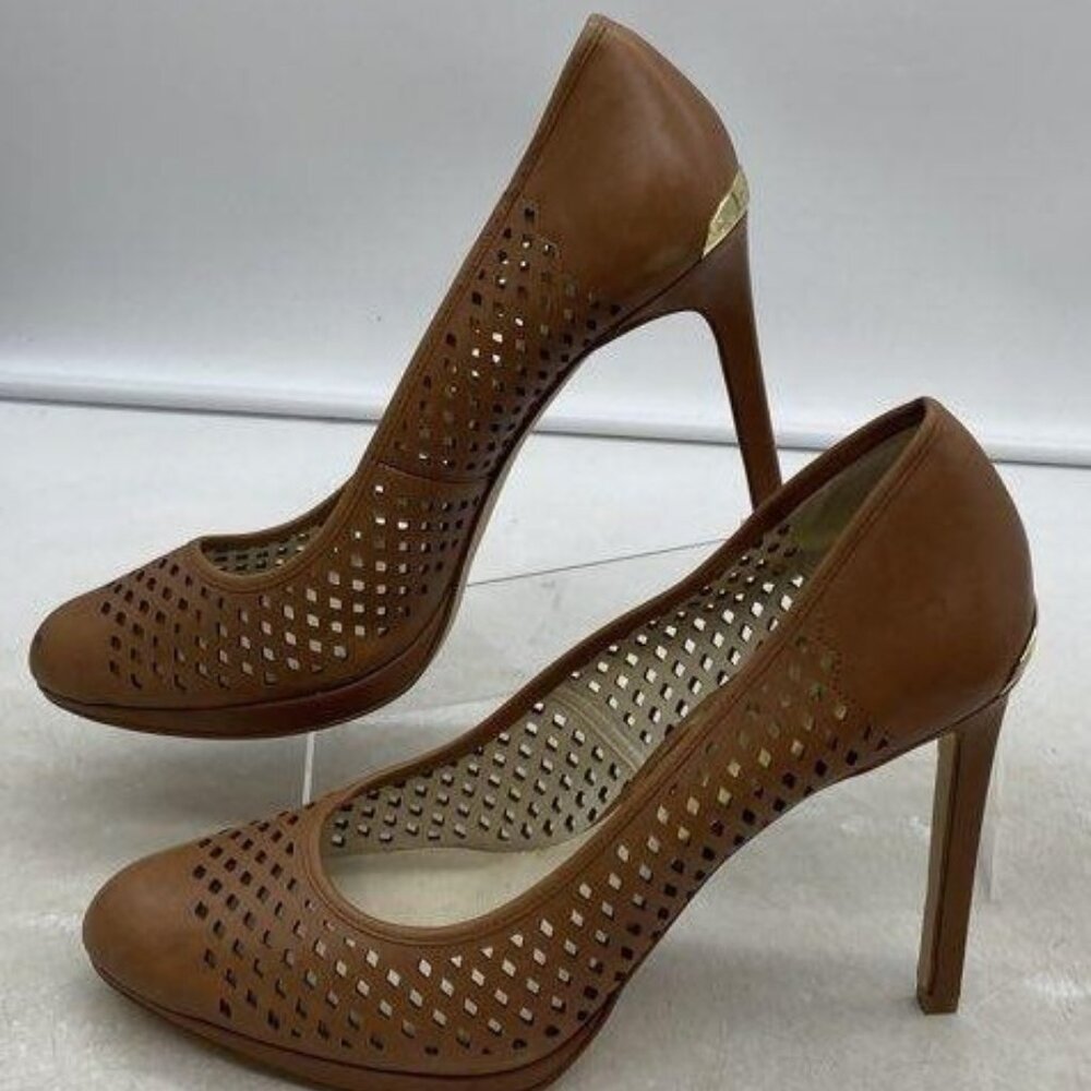Michael Kors Leather Cutout Heels Size 10